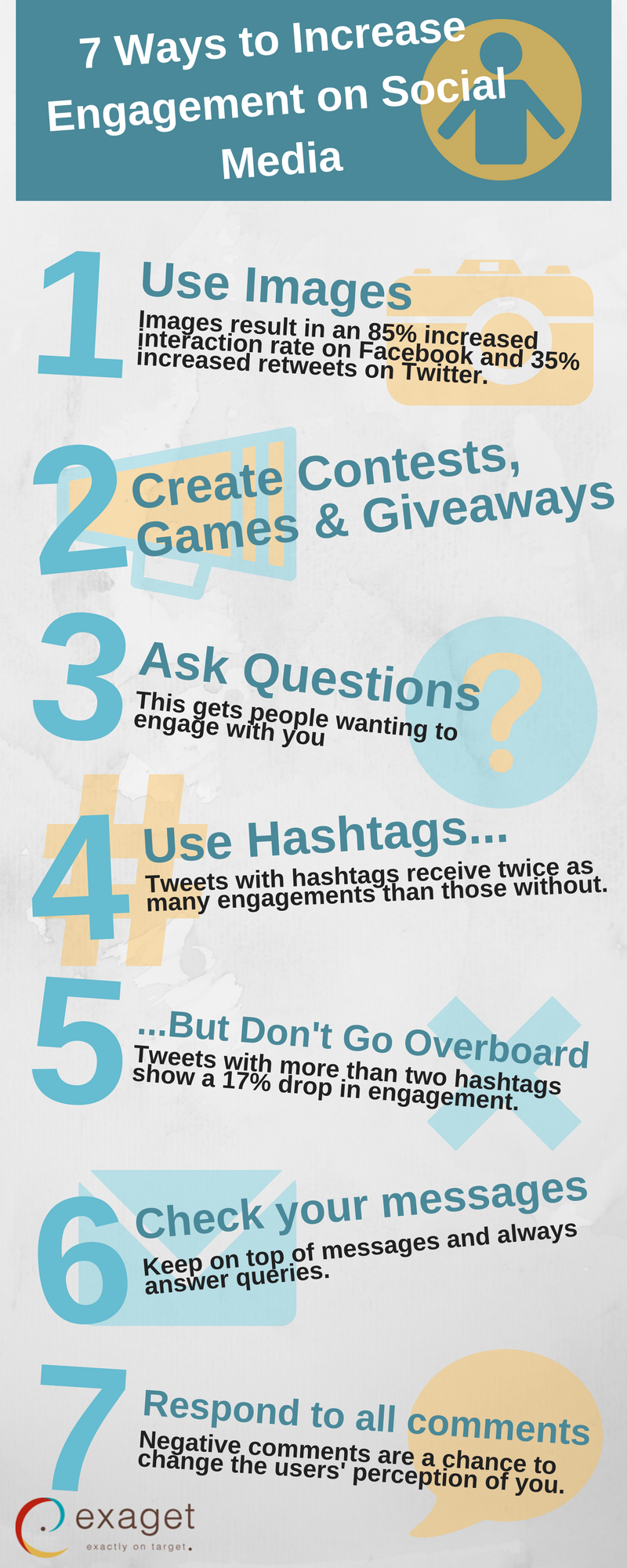 Try These 7 Ways To Increase Social Media Engagement Infographic Exaget 